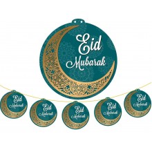 Hanging Display - 5pc LARGE Eid Mub Blue